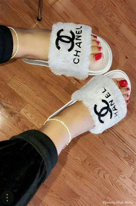 fluffy slippers shopping chanel|chanel slippers cost.